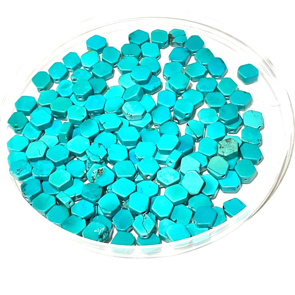 Octagon Turquoise Bead Lot